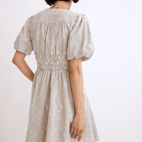 NWOT Madewell Sophia mini dress in eyelet stripe - Picture 2 of 4